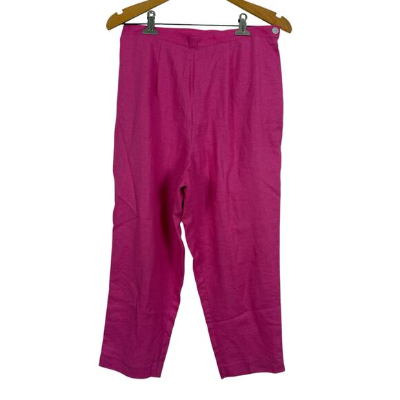 Vintage Stonebridge Women Linen Blend Pants Size 8P Straight Leg Beach Coastal - Picture 1 of 7